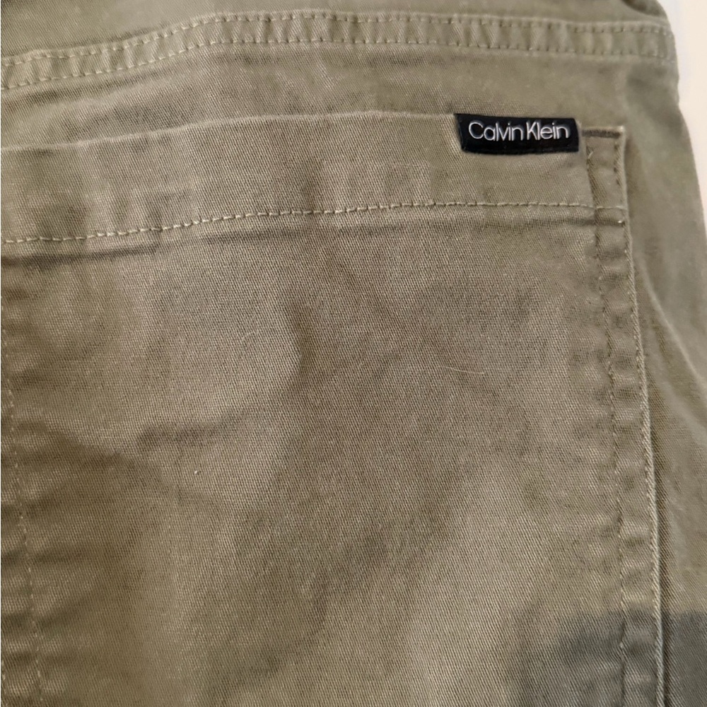 Calvin Klein Men’s Slim Fit Stretch Pants 36x30 Olive Green - Picture 3 of 7